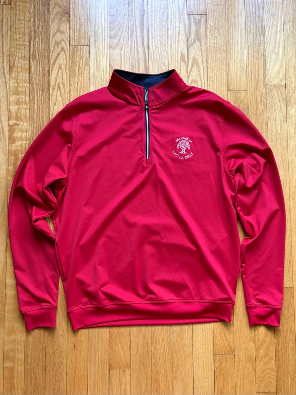 FootJoy Men’s Performance Golf 1/4 Zip Pullover Medium Red Solid